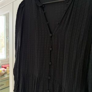 LOFT Black Long Sleeve Dress